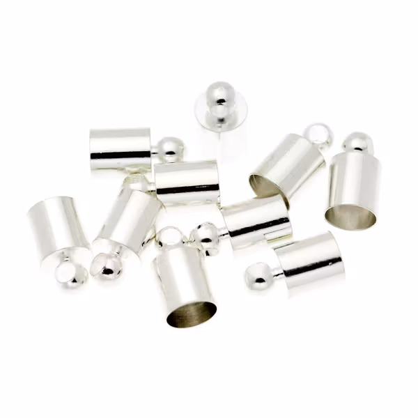 Silverfärgat Rakt Ändfäste Rem 4-4,5mm 10st