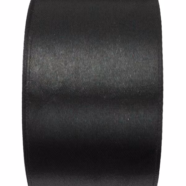 Svart Satinband 50mm 1m
