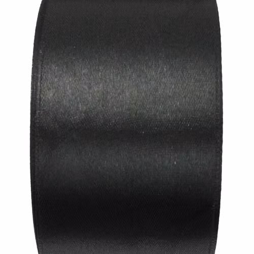 Svart Satinband 50mm 1m