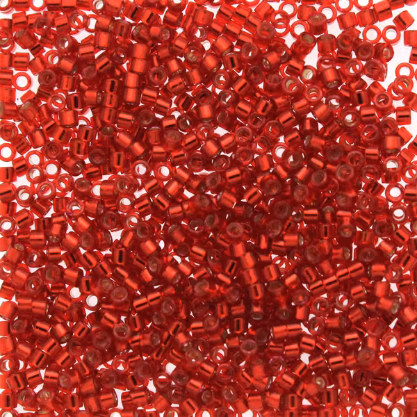 Dyed Silverlined Red DB-0602 Delica 11/0 5g