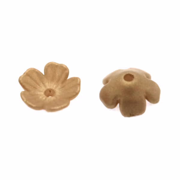 Antikguld Pearl Blomma Akrylpärla 5-bladig 10mm 10st