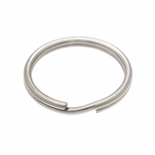 Mörkt Silverfärgad 304 Rostfritt stål 22mm Nyckelring rund 1st