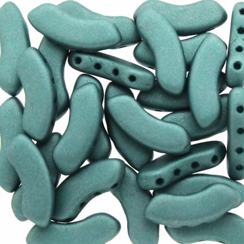 Alabaster Metallic Emerald QuadBow Beads 5g