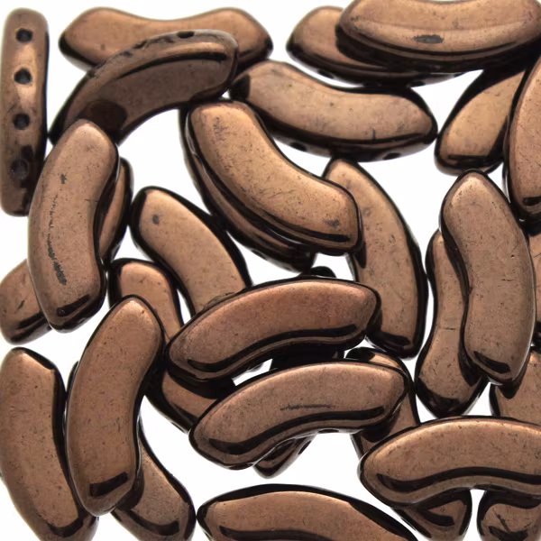 Jet Bronze QuadBow Beads 5g