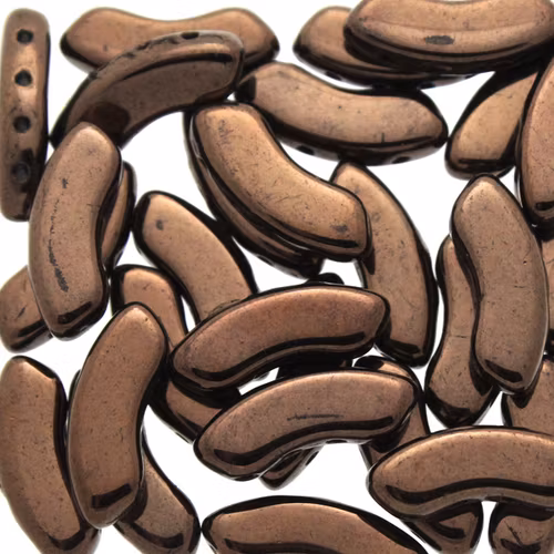 Jet Bronze QuadBow Beads 5g