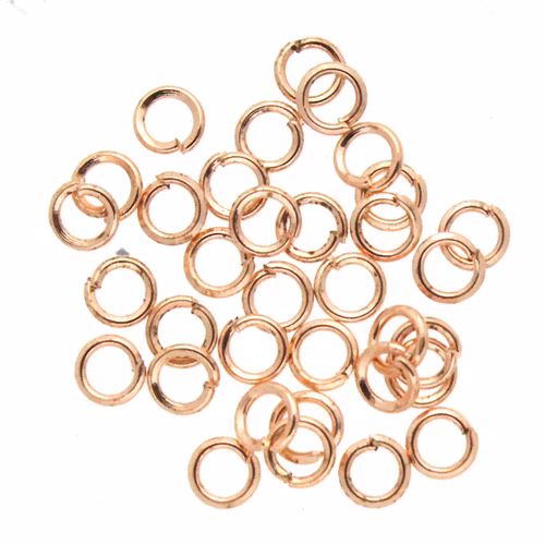 Roséguldfärgade Bindringar 3x0,4mm ca. 35st