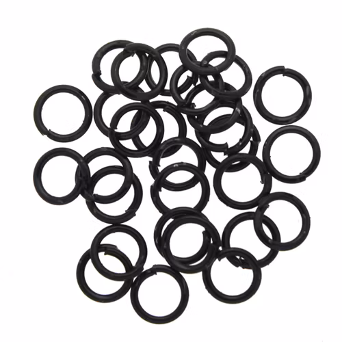 Svartfärgade Bindringar 5x0,7mm ca. 30st