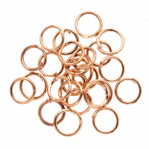 Roséguldfärgade Bindringar 6x0,8mm ca. 25st