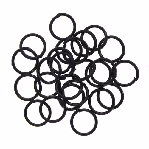 Svartfärgade Bindringar 6x0,8mm ca. 25st