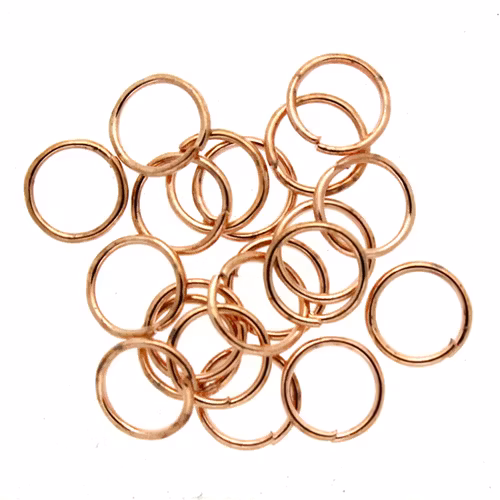 Roséguldfärgade Bindringar 7x0,8mm ca. 20st