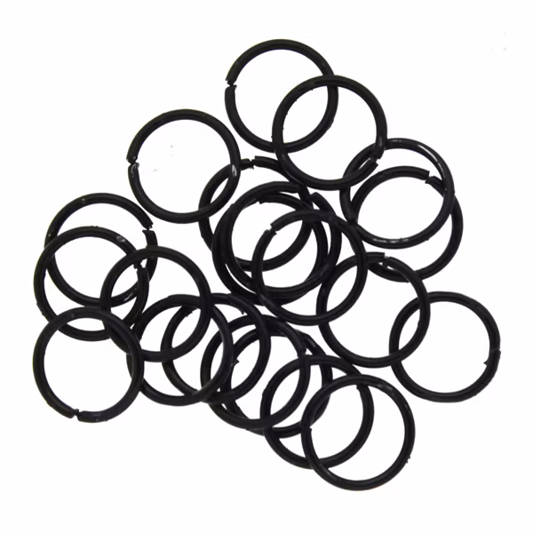 Svartfärgade Bindringar 7x0,8mm ca. 20st