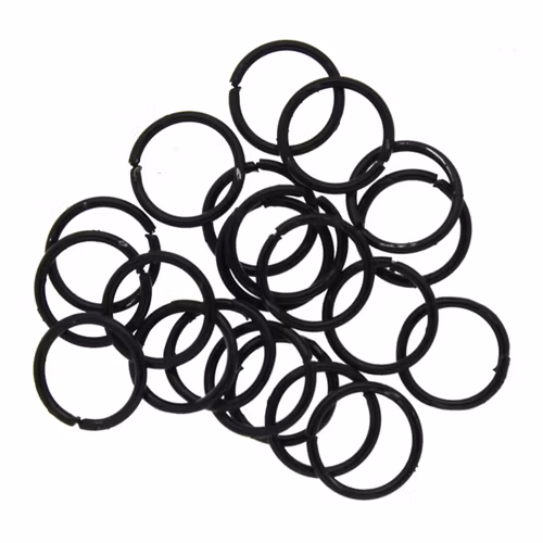 Svartfärgade Bindringar 7x0,8mm ca. 20st