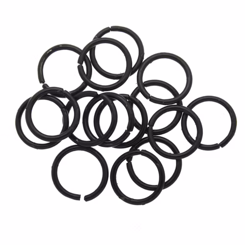 Svartfärgade Bindringar 8x0,8mm ca. 15st