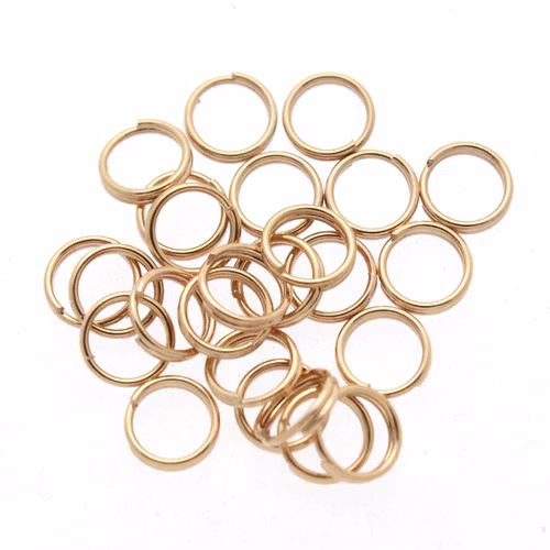 Roséguldfärgade Splitringar 304 Rostfritt Stål 5mm ca. 25st