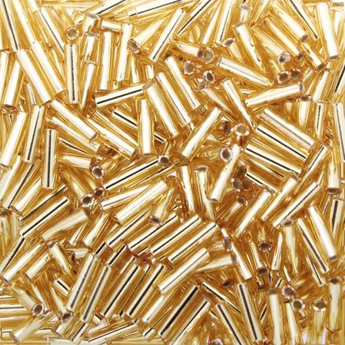 Silverlined Gold BGL2-0003 Miyuki Bugle Beads 6mm 10g