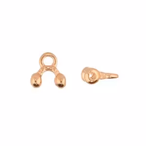 Roséguldpläterad Cymbal Alona 6,6x6,3mm 2st