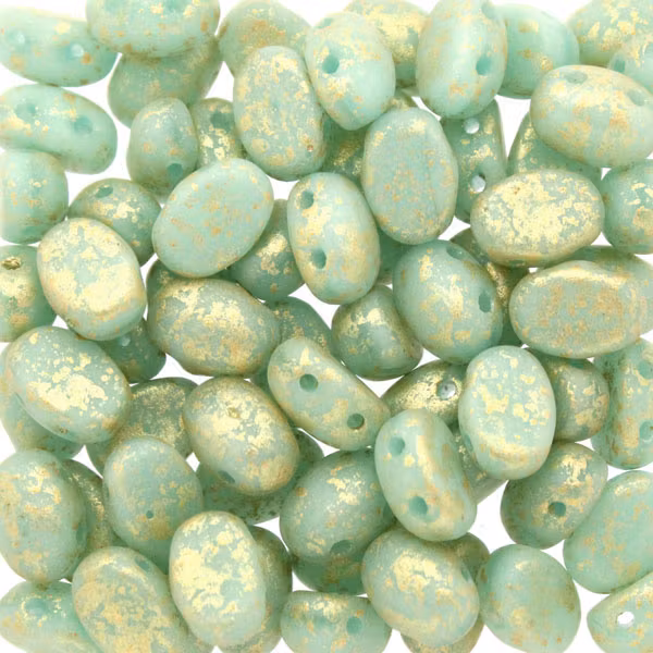 Green Aqua Opal Gold Splash Mat Samos 5g