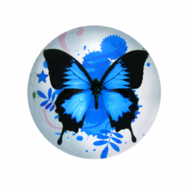 Fantastiska Fjärilar 8 Cabochon 30mm 1st