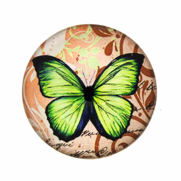 Fjärilar Text 7 Cabochon 30mm 1st