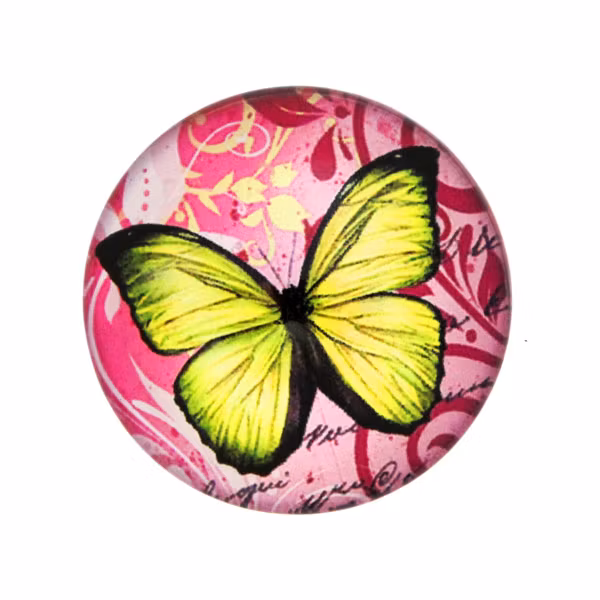 Fjärilar Text 12 Cabochon 30mm 1st