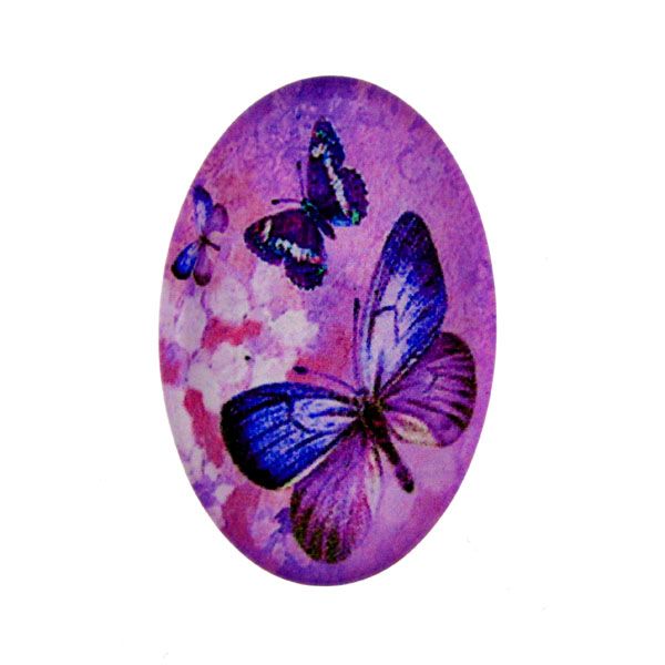 Färgfulla Fjärilar 4 Cabochon 30x20mm 1st