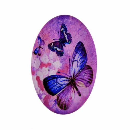 Färgfulla Fjärilar 4 Cabochon 30x20mm 1st