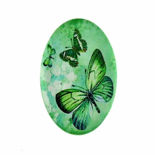 Färgfulla Fjärilar 11 Cabochon 30x20mm 1st