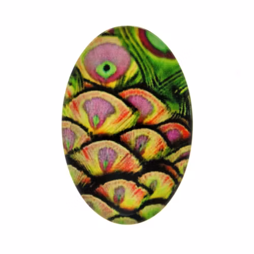 Påfågel 1 Cabochon 30x20mm 1st