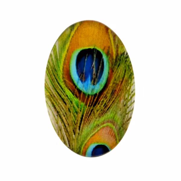 Påfågel 7 Cabochon 30x20mm 1st