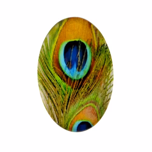 Påfågel 7 Cabochon 30x20mm 1st