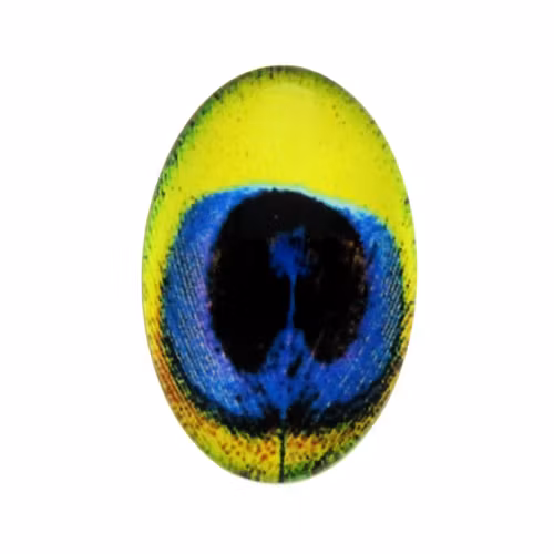 Påfågel 8 Cabochon 30x20mm 1st