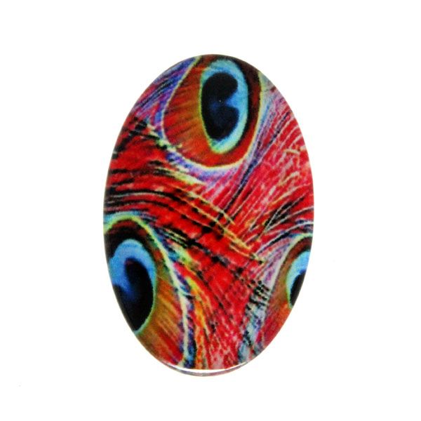 Påfågel 9 Cabochon 30x20mm 1st