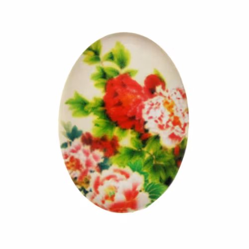 Blommor 5 Cabochon 30x20mm 1st