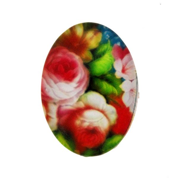 Blommor 6 Cabochon 30x20mm 1st