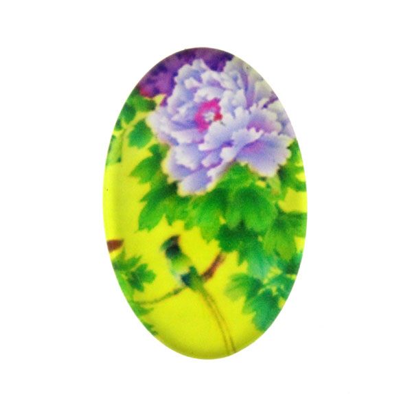 Blommor 10 Cabochon 30x20mm 1st