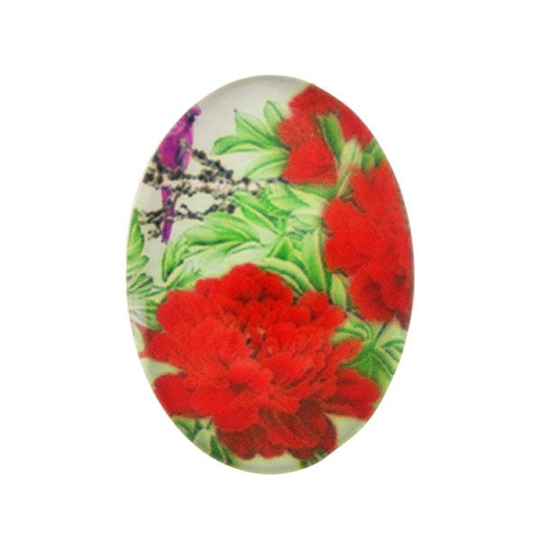 Blommor 12 Cabochon 30x20mm 1st