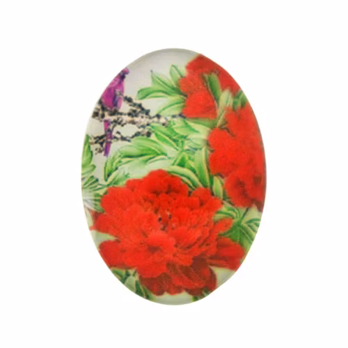 Blommor 12 Cabochon 30x20mm 1st