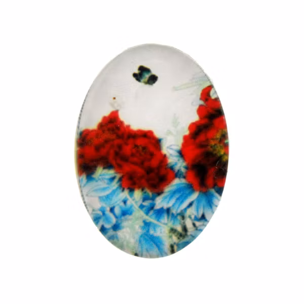 Blommor 19 Cabochon 30x20mm 1st