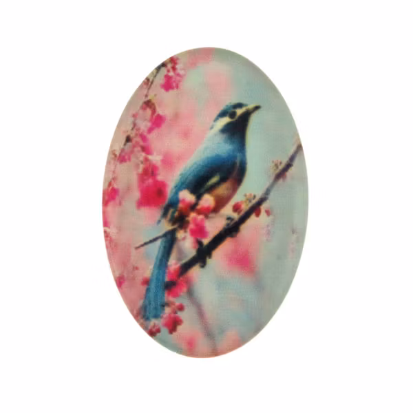 Fågel 9 Cabochon 30x20mm 1st