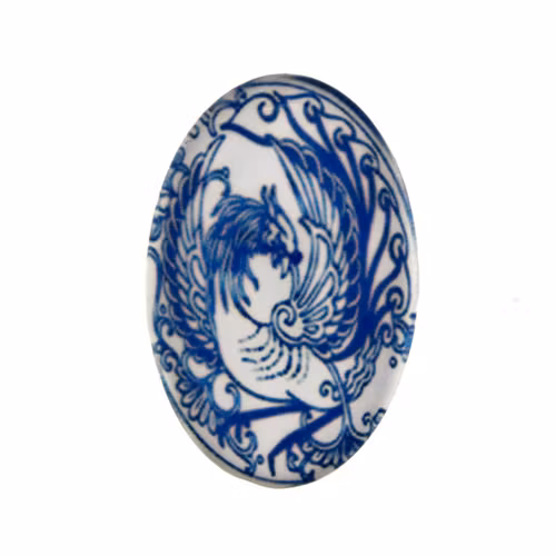 Porslin 15 Cabochon 30x20mm 1st