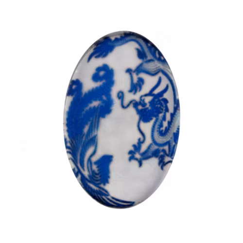 Porslin 26 Cabochon 30x20mm 1st
