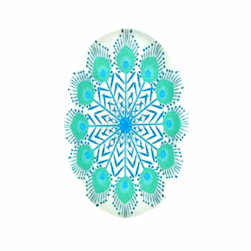 Snöflinga 4 Cabochon 30x20mm 1st