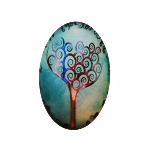 Träd 41 Cabochon 30x20mm 1st