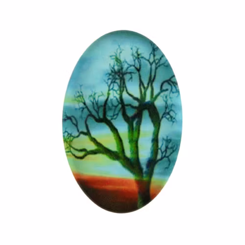 Träd 46 Cabochon 30x20mm 1st