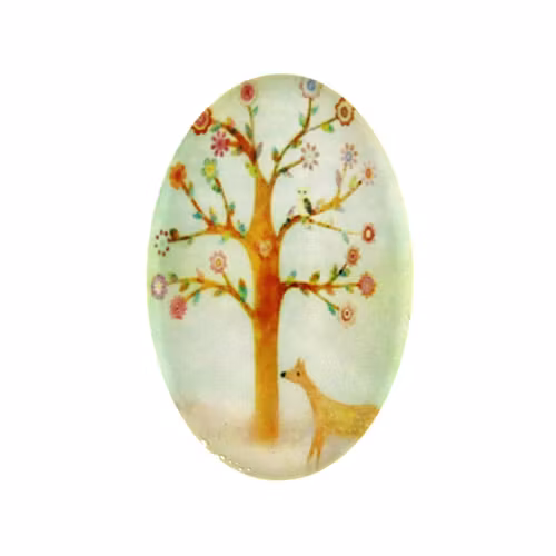 Träd 52 Cabochon 30x20mm 1st