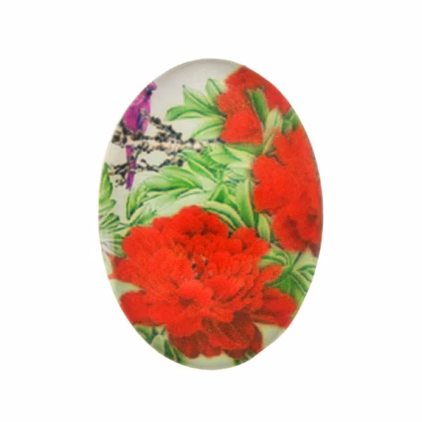 Blommor 12 Cabochon 25x18mm 1st