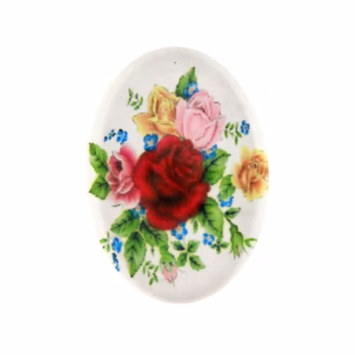 Blommor 16 Cabochon 25x18mm 1st