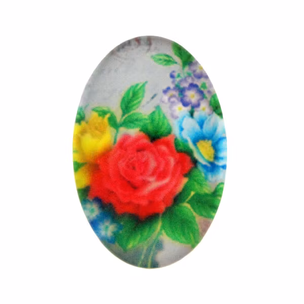 Blommor 28 Cabochon 25x18mm 1st