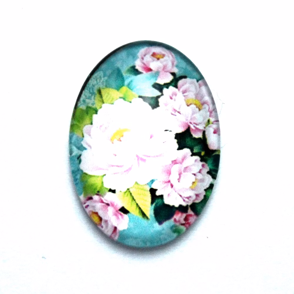 Blommor 30 Cabochon 25x18mm 1st