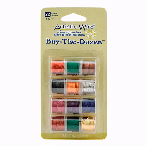 Buy-The-Dozen Artistic Wire 22 Gauge/0,64mm 5yd/4,5m/spole 12pack